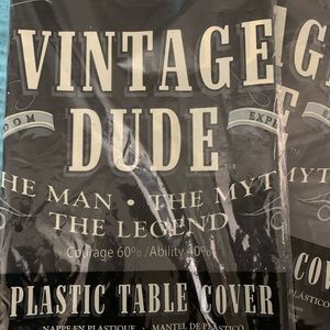 Vintage Dude 50th Birthday Decoration Set. New in packages.